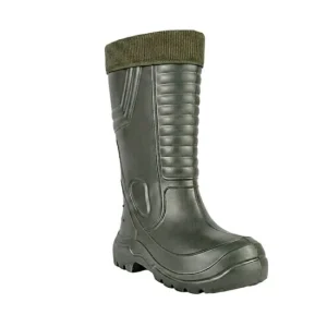 Cizme de cauciuc EVA, pentru pescuit/vanat cu captuseala, verde kaki, marimea 46, Jose Amorales