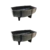 Set 2 ghivece pentru flori model butoi natural 41x29x19 cm