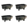 Set 4 ghivece pentru flori model butoi natural 41x29x19 cm