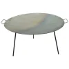 Disc pentru gratar, metalic, cu picioare, 39.5x30.5 cm, Perfect Home