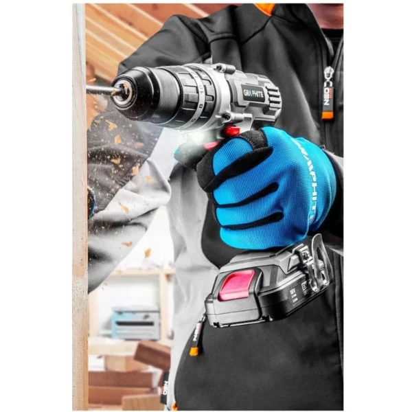 Masina de gaurit, insurubat (bormasina), cu percutie, 18V Li-ion (acumulator neinclus), mandrina 1.5-13 mm, Graphite Energy