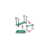Scaun pliabil gradina, camping, pescuit, verde, max 150 kg, 60x30x50 cm