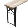 Set mobilier gradina/terasa, pliabil, 1 masa, 2 banci, 175 cm, Dortmund