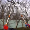 Foarfeca crengi, tip bypass, teflon, otel japonez SK5, maner telescopic 70-88 cm, Richmann Exclusive