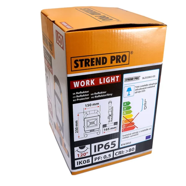 Proiector lucru, LED SMD, stativ, 10 W, 800 lm, cablu 1.8 m, IP65, Strend Pro