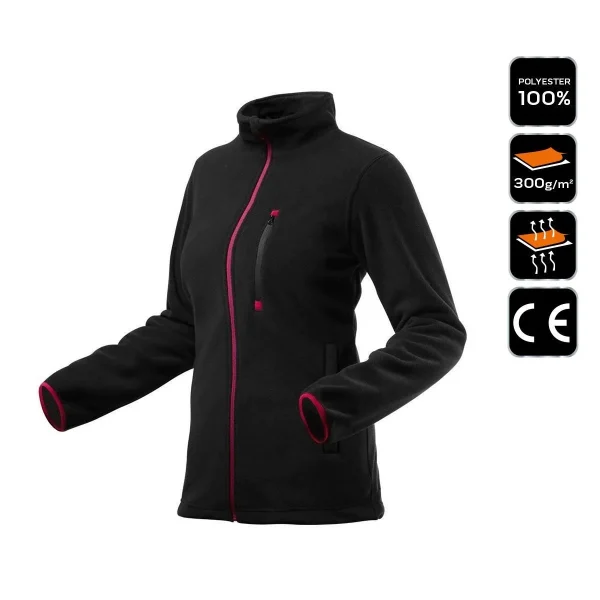 Geaca din lana polara pentru femei, model Woman Line, negru, marimea XL/42, NEO