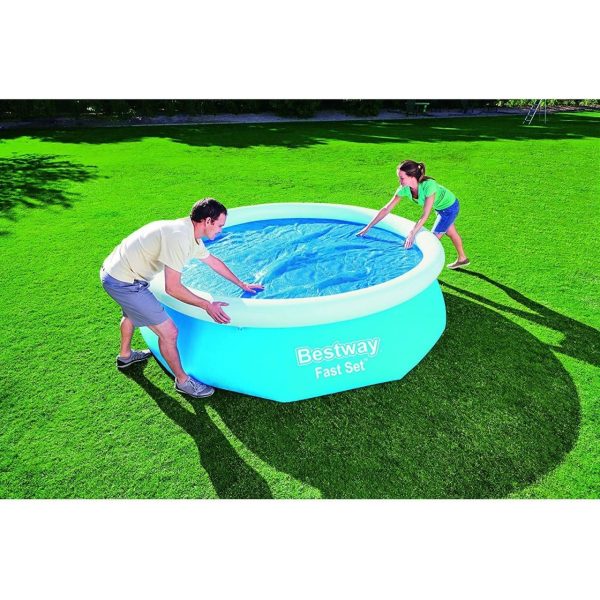 Prelata solara acoperire piscina 244 cm, rotunda, albastra, Bestway FlowClear