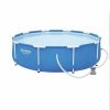 Piscina structura metalica, rotunda, cu pompa filtrare, albastru, 366x76 cm, Bestway Steel Pro