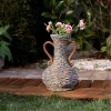 Decoratiune gradina, ceramica, ghiveci, 27x27x40 cm