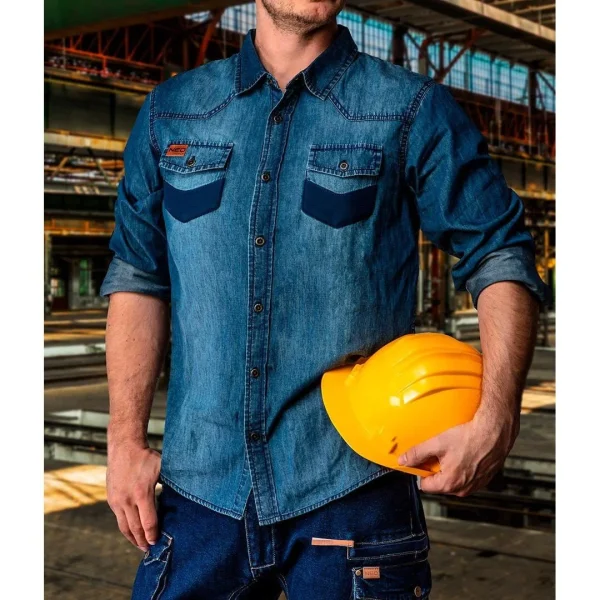 Camasa pentru lucru, de blugi, model Denim, marimea M/50, NEO