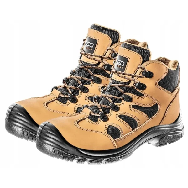 Bocanci de lucru, S3, SRC, protectie compozit, piele nabuc, marimea 42, NEO