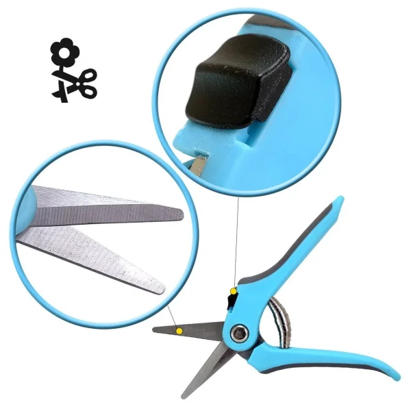 Foarfeca gradina pentru flori, tip bypass, varf acutit, 21 cm, Richmann
