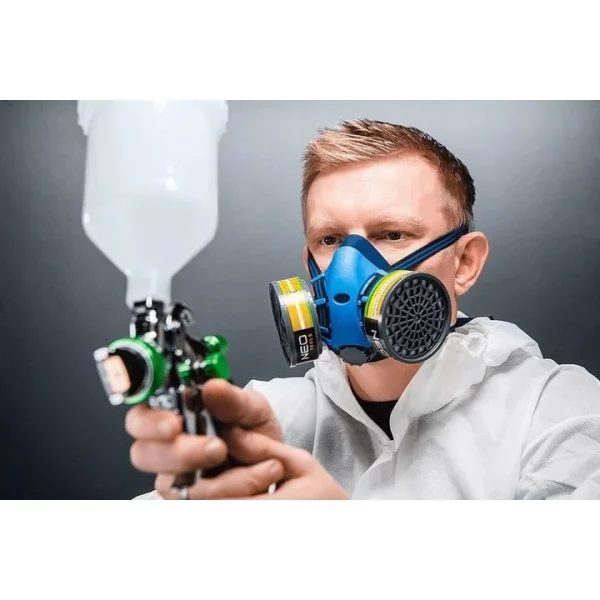 Masca de gaze, siliconica, vopsitor, NEO, cu filtru absorbant si filtru praf (neincluse)