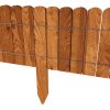 Gard de gradina decorativ din lemn, maro, 200x30 cm