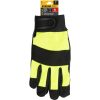 Manusi piele sintetica, spandex, intarite, negru si galben, marimea 08/M, Strend Pro Zarso