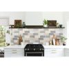 Panou decorativ, PVC, model textil 3D, nuante gri pastel, 96x48.5cm