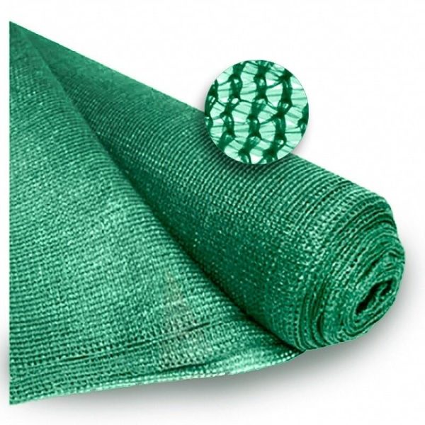 Plasa de umbrire, 80 g/mp, grad de umbrire 85%, verde, 20x1.5 m, cu 50 de coliere pentru montare, 150x2.5 mm