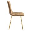 Scaun bucatarie/living, Artool, Libra, catifea maro, picioare metal auriu, 45x54x86.5 cm