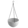Set 4 ghivece de flori suspendat 26x16 cm, alb