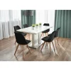 Scaun bucatarie/living, stofa, lemn, negru, 49x55x82 cm, Alta