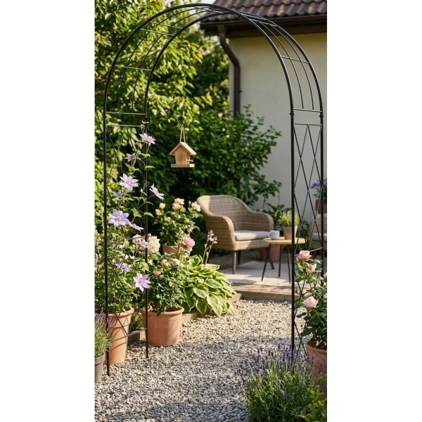 Arcada metalica, pergola, pentru gradina, 120x44x219 cm, Strend Pro