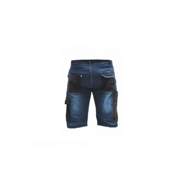 Pantaloni scurti de lucru tip blugi, slim fit, model Denim, marimea XXL/58, Dedra