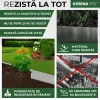 Bordura gazon din metal, argintiu, 6 m x 150 mm, Strend Pro