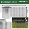 Bordura gazon din metal, argintiu, 6 m x 150 mm, Strend Pro