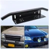 Bullbar aluminiu vopsit in camp electrostatic cu suport numar si proiectoare pentru vehicule offroad, culoare Neagra