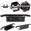Bullbar aluminiu vopsit in camp electrostatic cu suport numar si proiectoare pentru vehicule offroad, culoare Neagra