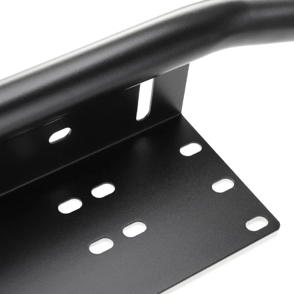 Bullbar aluminiu vopsit in camp electrostatic cu suport numar si proiectoare pentru vehicule offroad, culoare Neagra