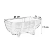 Set 4 ghivece pentru flori model butoi natural 41x29x19 cm
