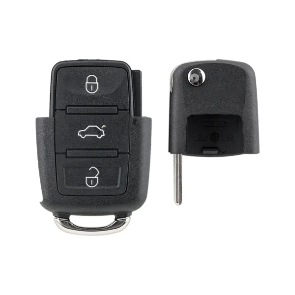 ​Carcasa Telecomanda Auto cu 3 butoane si lamela inclusa, compatibila Volkswagen, Skoda, Seat