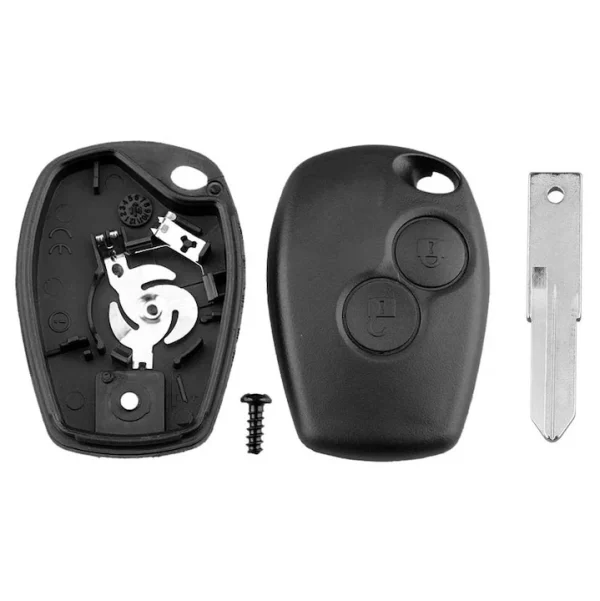​Carcasa Telecomanda Auto cu 2 butoane si lamela inclusa, compatibila Renault Trafic, Clio, Modus, Master, Vivaro, Movano, Twingo