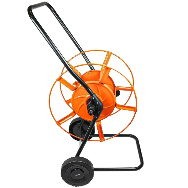 Furtun cu carucior metalic pentru gradina, pistol de stropit, 1/2", 50+2 m, 4 straturi, ranforsat, Richmann Exclusive