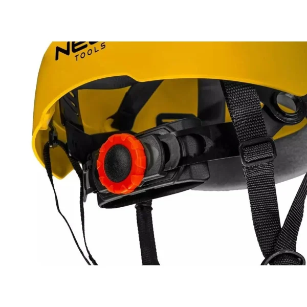 Casca de protectie pentru lucrul la inaltime, ABS, galbena, curea barbie reglabila, 51-63 cm, NEO