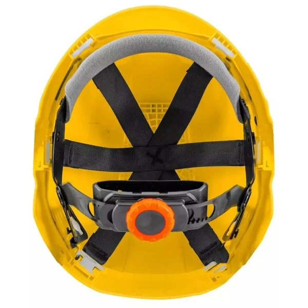 Casca de protectie pentru lucrul la inaltime, ABS, galbena, curea barbie reglabila, 51-63 cm, NEO