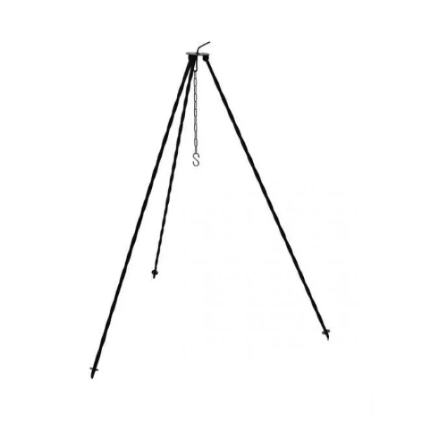 Set ceaun fonta cu capac emailat si trepied metalic, 14.5 L, Premium