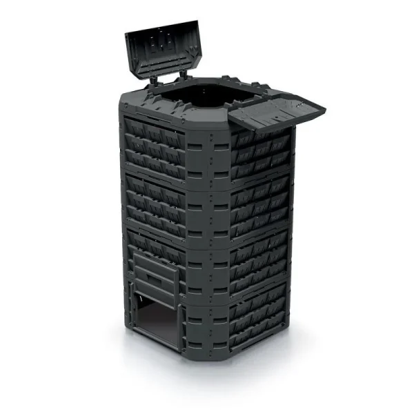 Compostor de gradina, 1250 L, negru, Compogreen, Vario