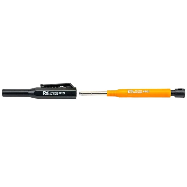 Creion tamplar, mecanic, HB, 150 mm, cu ascutitoare si 6 mine de rezerva, Richmann Exclusive