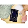 Decoratiune gradina, ceramica, solara, iepuras cu pui si cos cu ou, LED, 17.8x25.5x39 cm, MagicHome