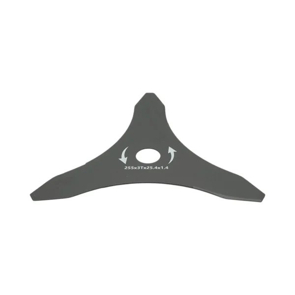 Disc metalic stea pentru motocoasa/trimmer, Thor, 3 dinti lungi, 255x25.4x1.4 mm
