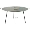 Disc pentru gratar, metalic, cu picioare, 48.5x31 cm, Perfect Home 