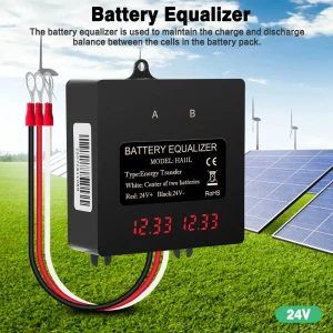 Egalizator alimentare baterii 2 x 12V pentru sisteme fotovoltaice 24V, cu display LCD