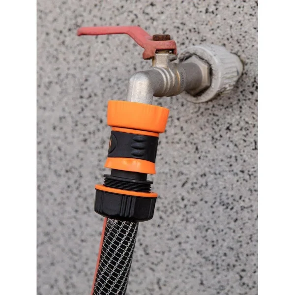Furtun de gradina, NEO, cu pistol de stropit, carucior cu tambur, accesorii, 6 straturi, 1/2", 50 m
