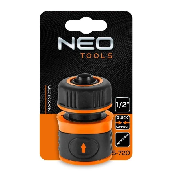 Furtun de gradina, NEO, cu pistol de stropit, carucior cu tambur, accesorii, 6 straturi, 1/2", 50 m