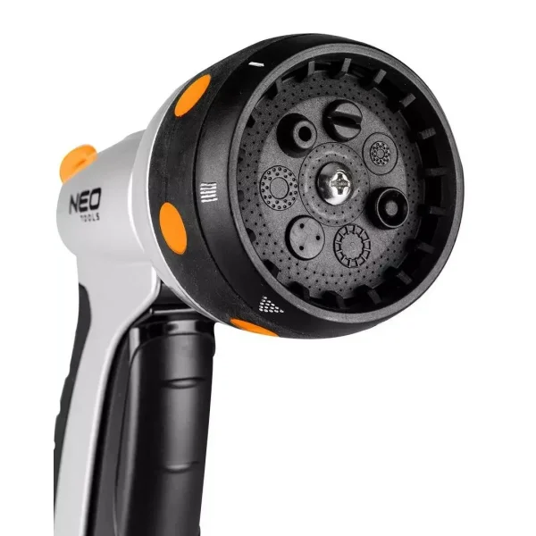 Furtun de gradina, NEO, cu pistol de stropit, carucior cu tambur, accesorii, 6 straturi, 1/2", 50 m