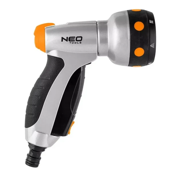Furtun de gradina, NEO, cu pistol de stropit, carucior cu tambur, accesorii, 6 straturi, 1/2", 50 m