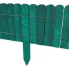 Gard de gradina decorativ din lemn, verde, 200x30 cm