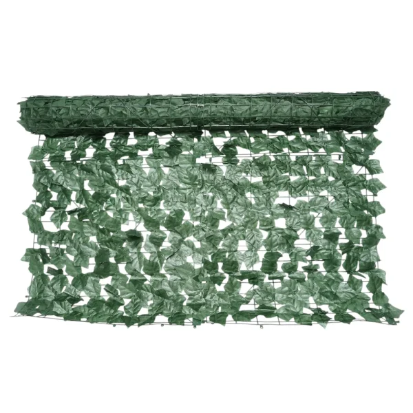Gard viu artificial decorativ cu frunze iedera, culoare verde, dimensiune 300 x 100cm